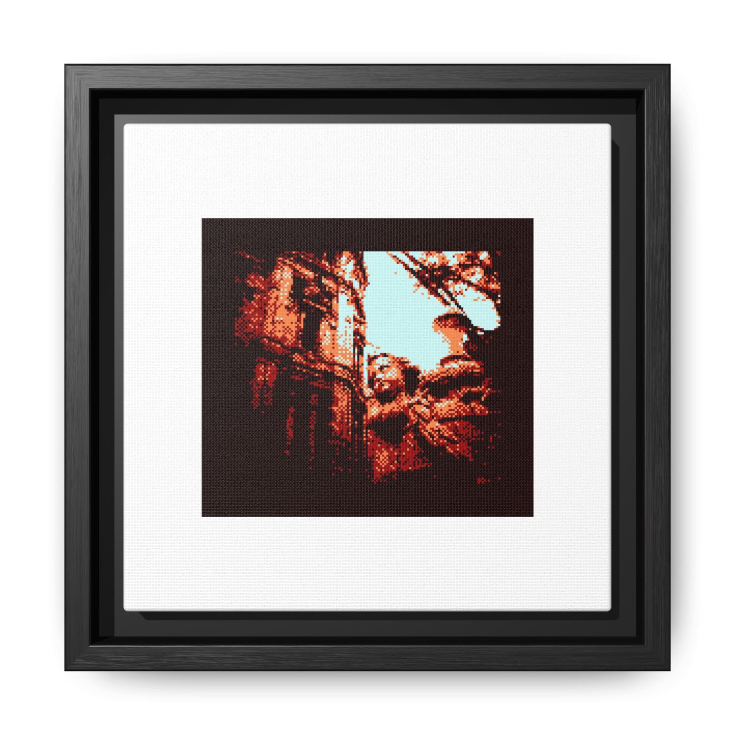 Niños con jarrón de Cibeles Sculpture Framed Matte Canvas Print