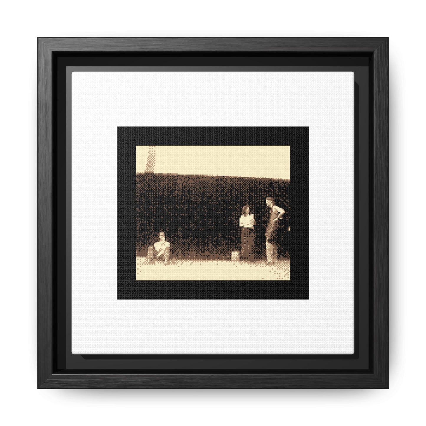 The Smoking Area Framed Matte Canvas Print
