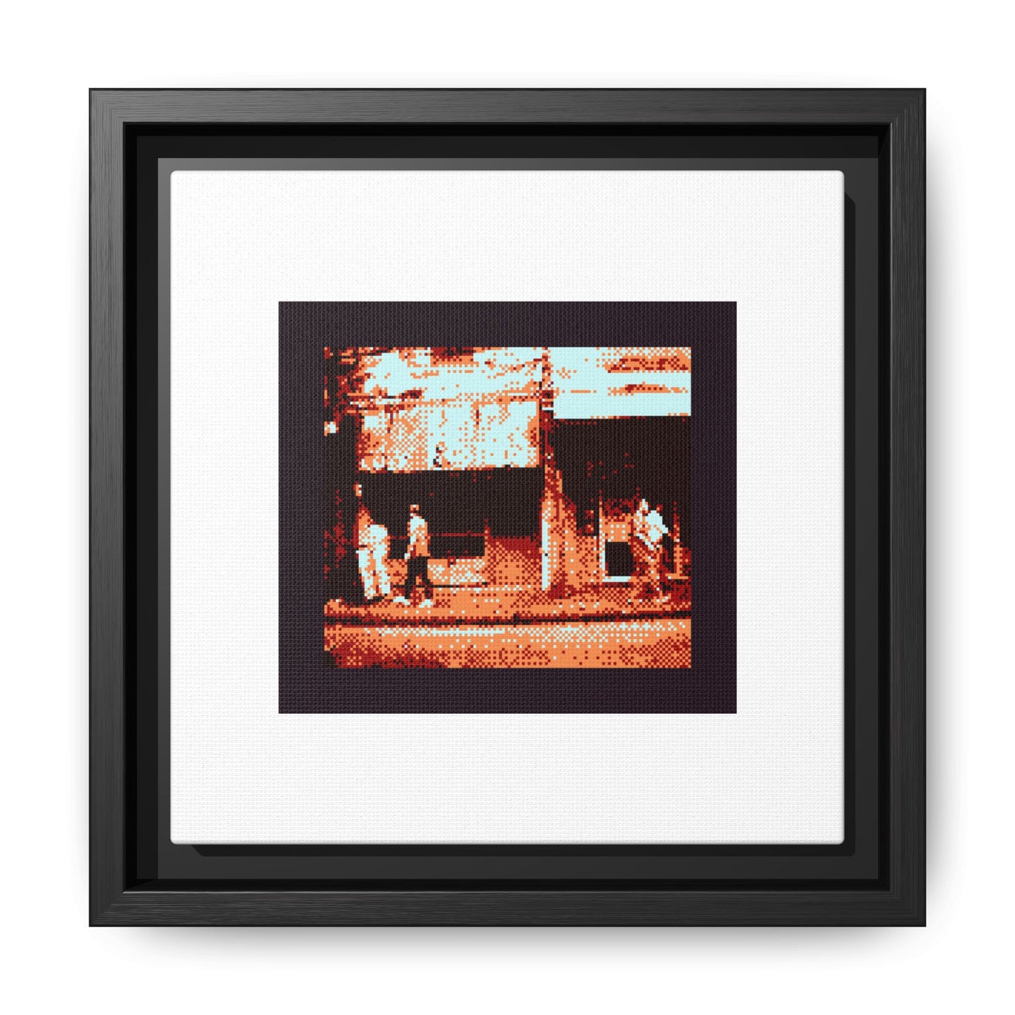 BKK Streets Framed Matte Canvas Print