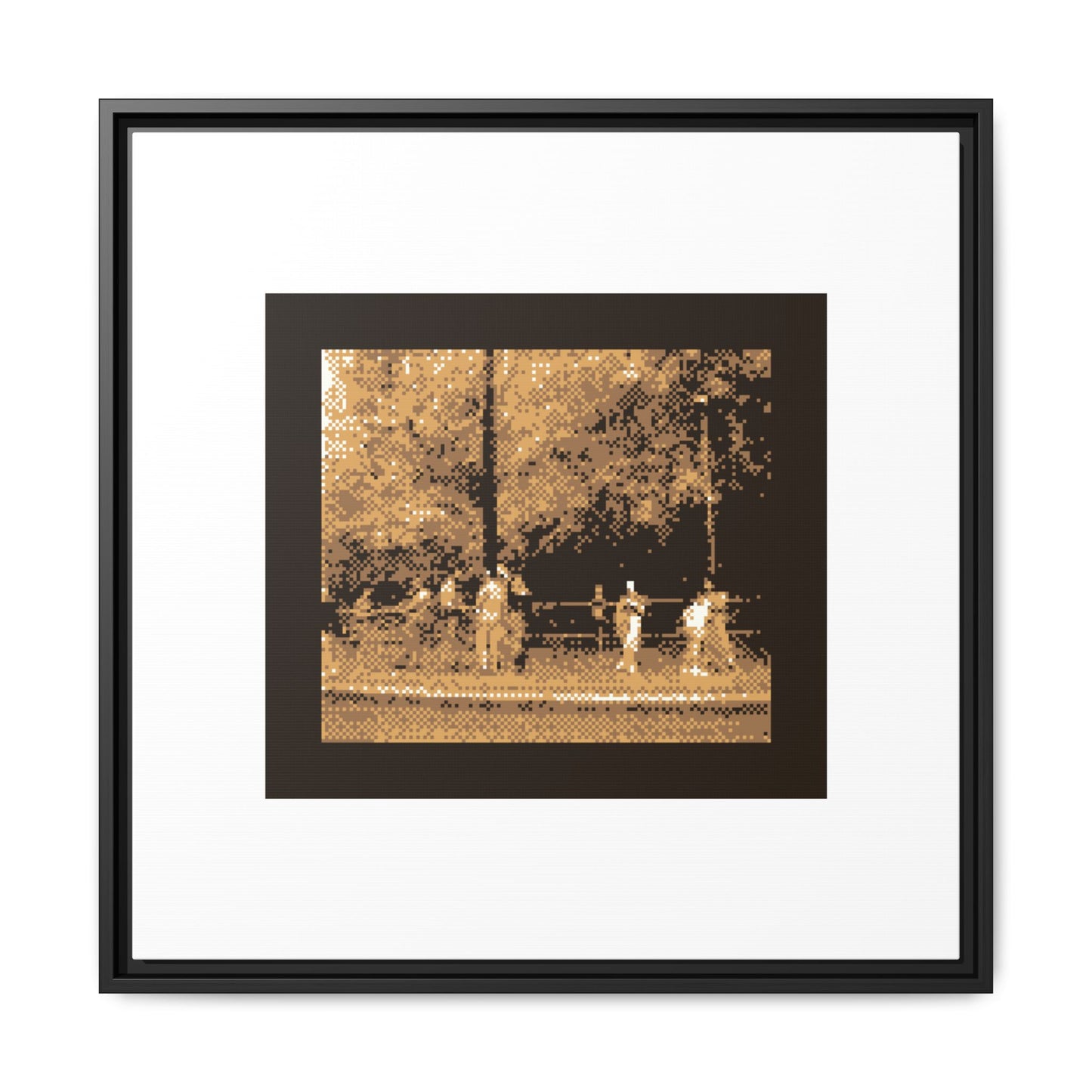 Waiting for the Luas Framed Matte Canvas Print