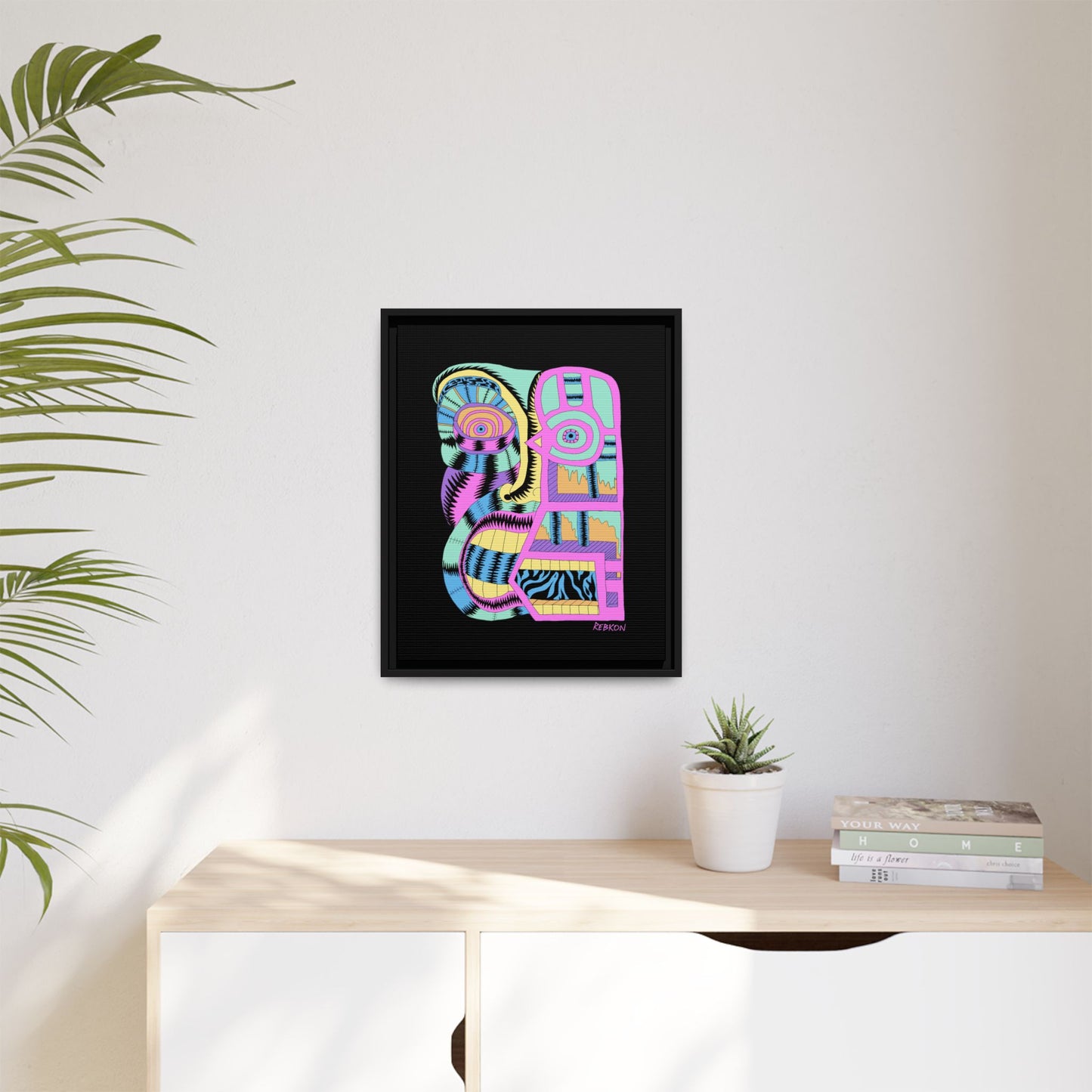 My Face Is Melting Framed Matte Canvas Print