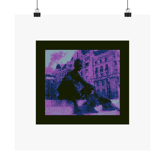 Attila József Statue 210gsm Art Print Poster