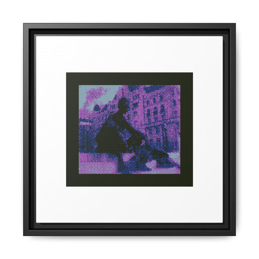 Attila József Sculpture Framed Matte Canvas Print