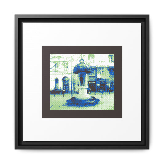 Uhr Mit Sculpture Framed Matte Canvas Print