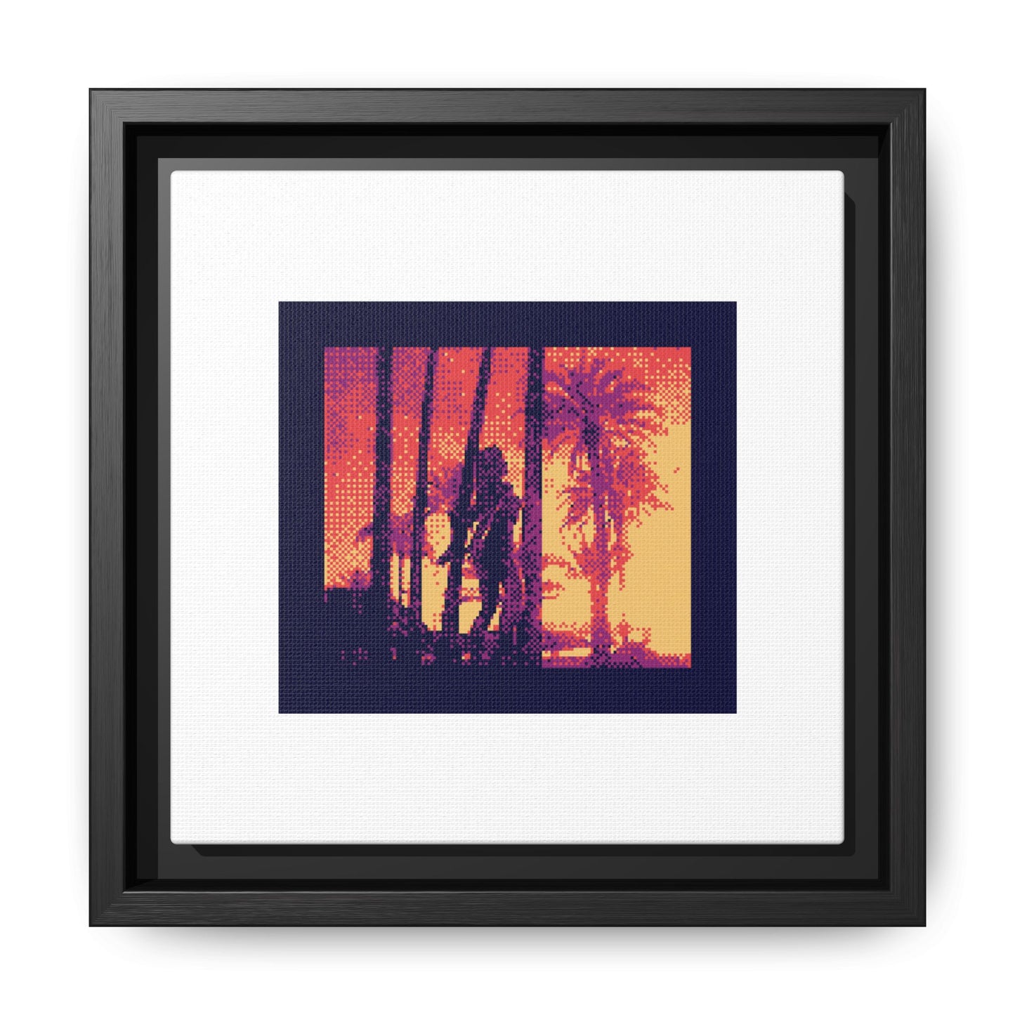 Cullera Beach Framed Matte Canvas Print