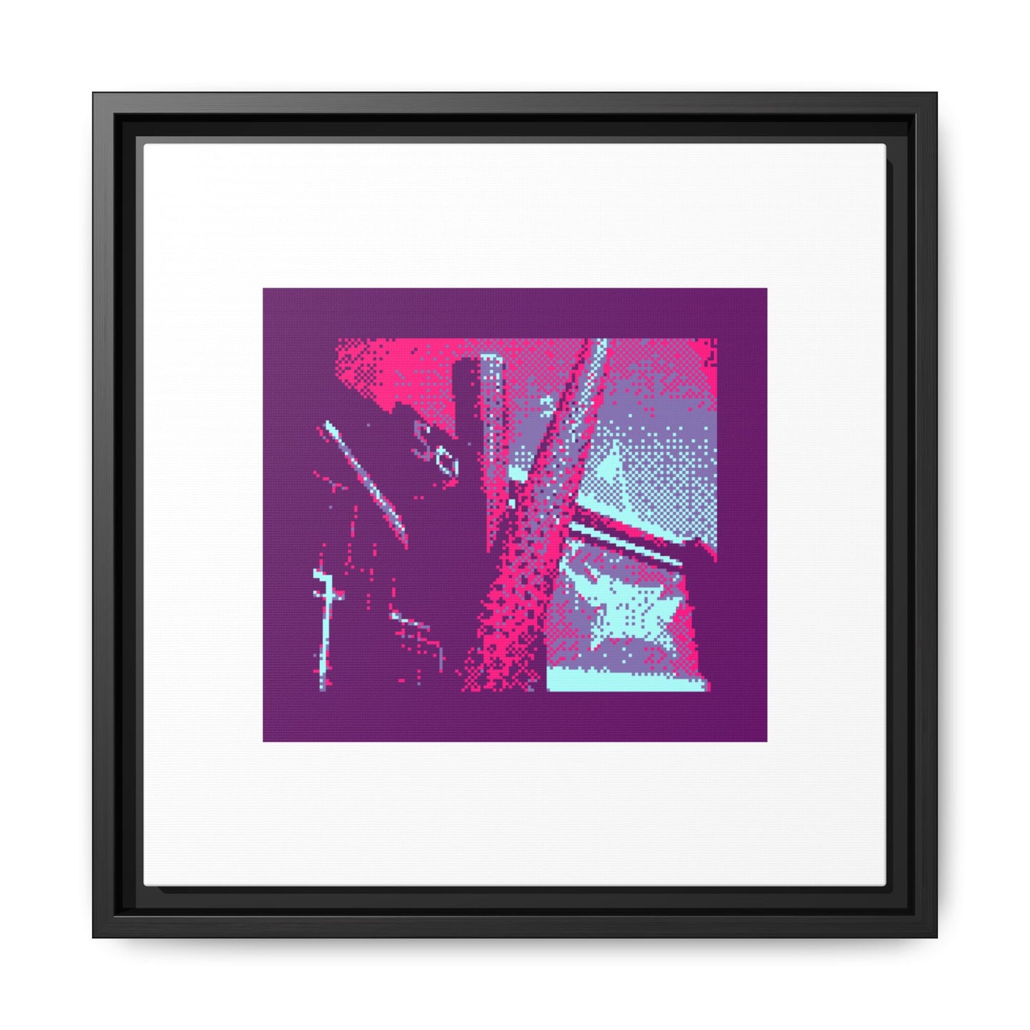 Searchlight Starlight Spotlight Sculpture Framed Matte Canvas Print