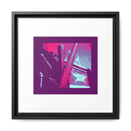 Searchlight Starlight Spotlight Sculpture Framed Matte Canvas Print