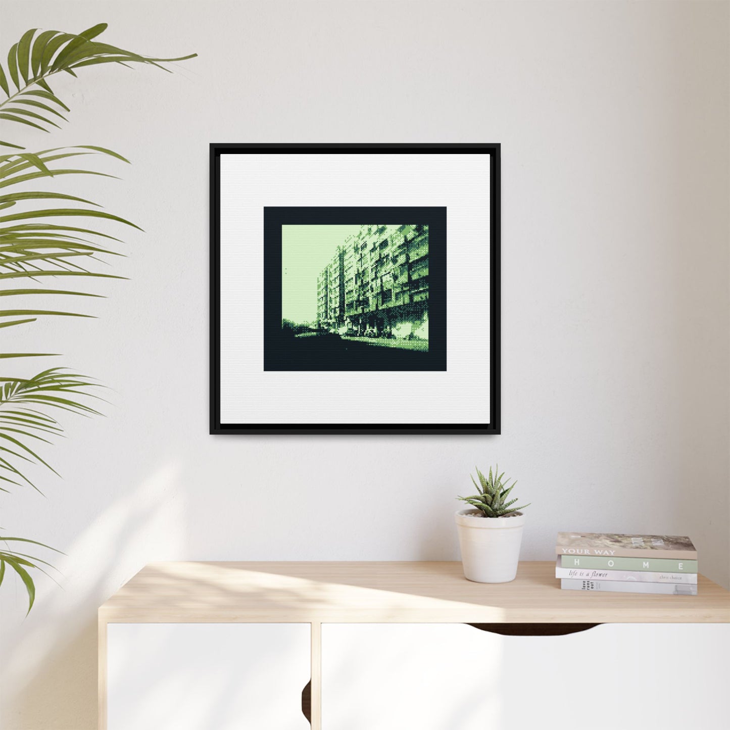 Valencia Apartments Framed Matte Canvas Print