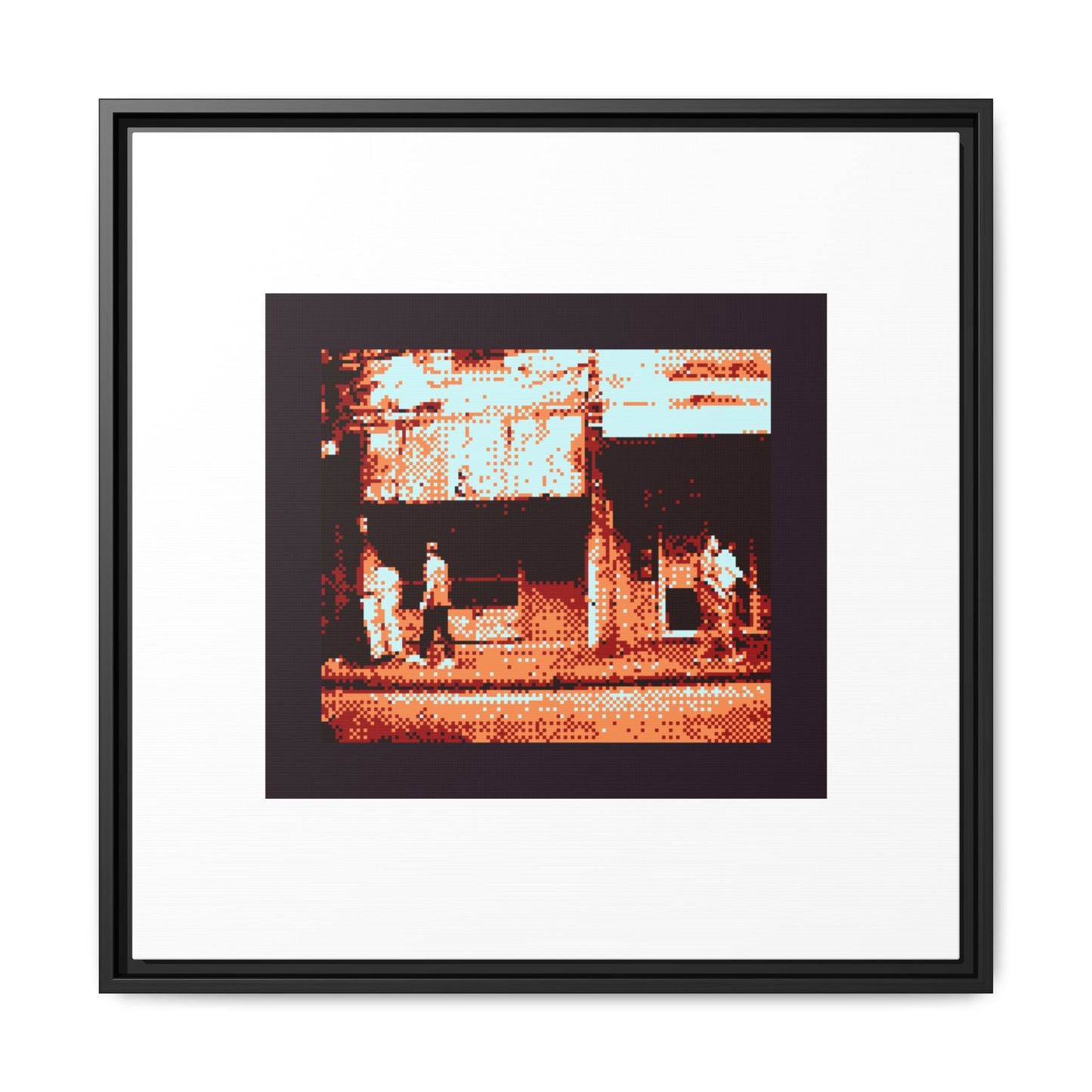 BKK Streets Framed Matte Canvas Print
