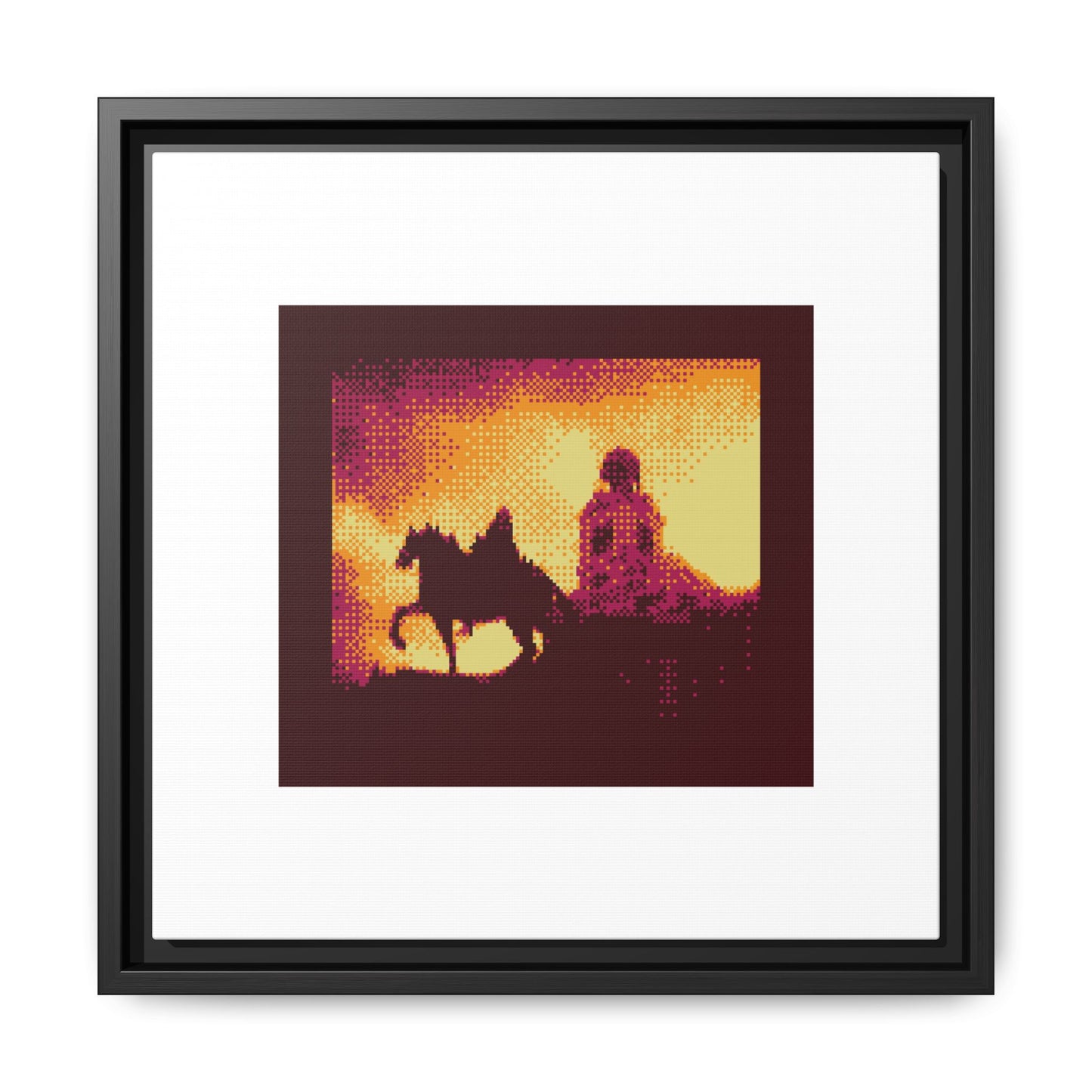 Carlos III Statue Framed Matte Canvas Print