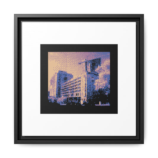 Brussels Cityscape Framed Matte Canvas Print