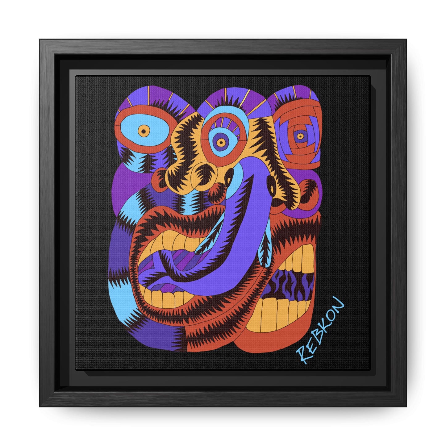 Fish Breath Framed Matte Canvas Print