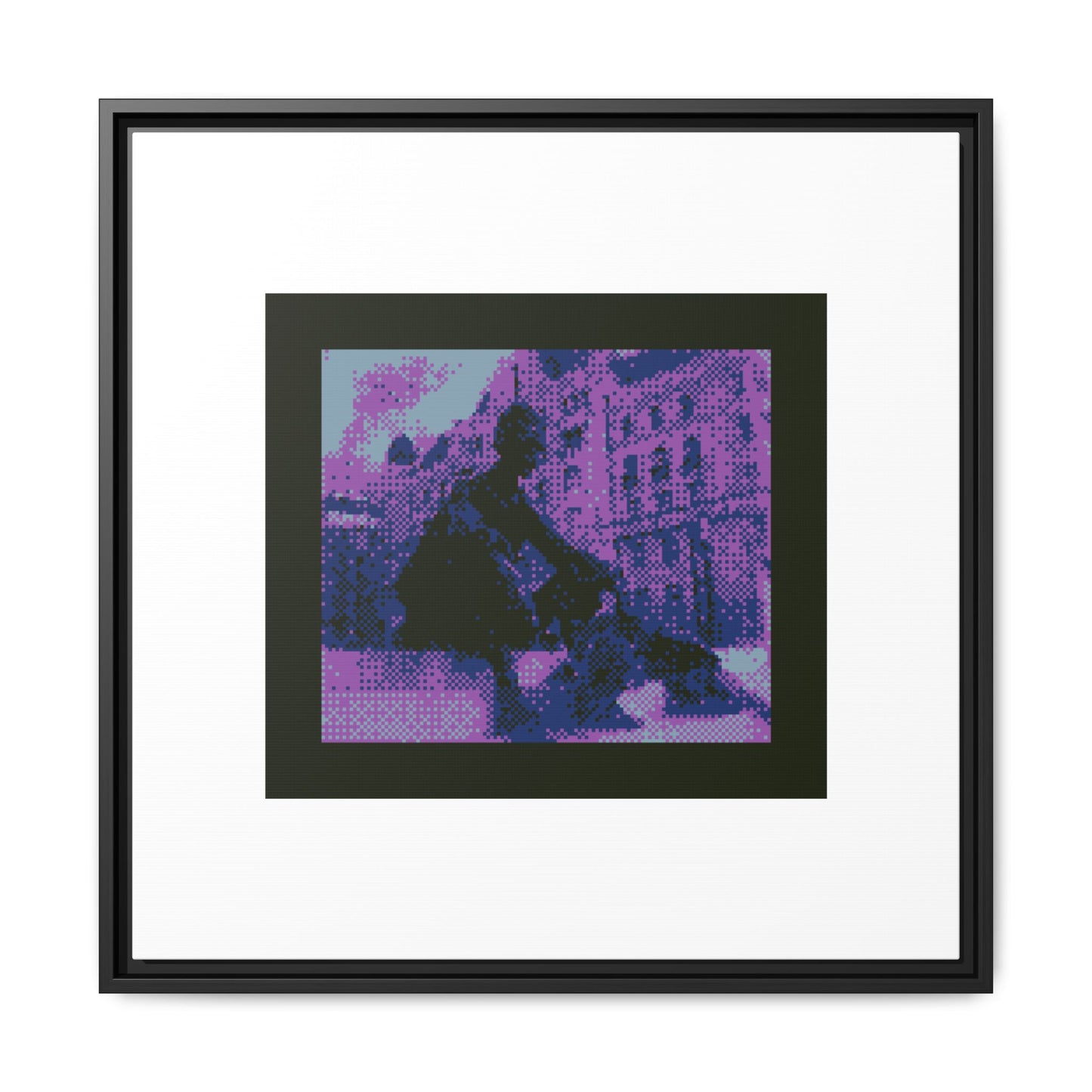 Attila József Sculpture Framed Matte Canvas Print