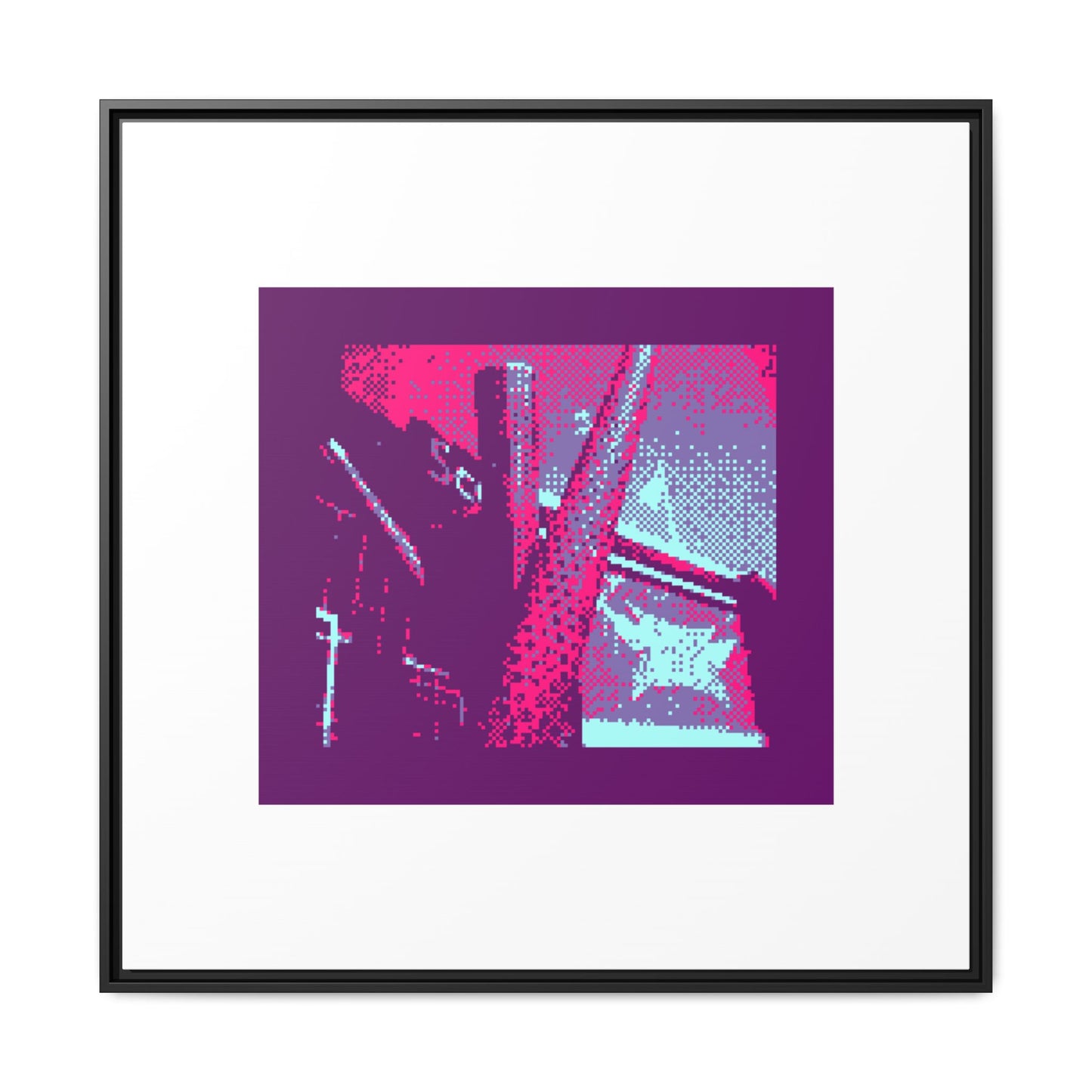 Searchlight Starlight Spotlight Sculpture Framed Matte Canvas Print