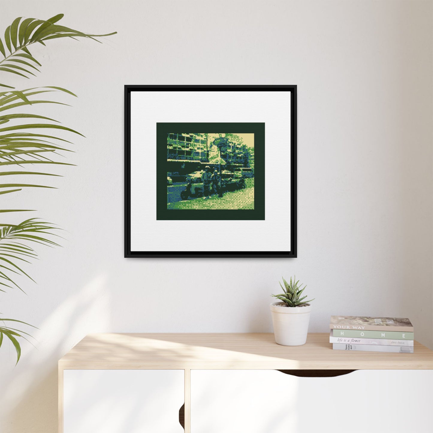 Grab Bikes Framed Matte Canvas Print