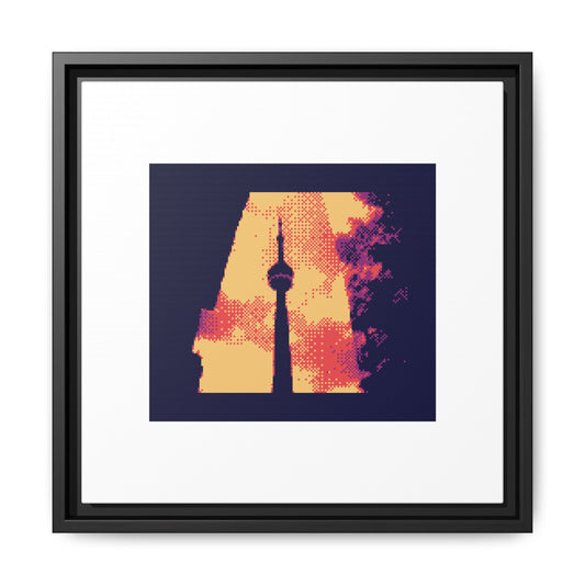 CN Tower Framed Matte Canvas Print
