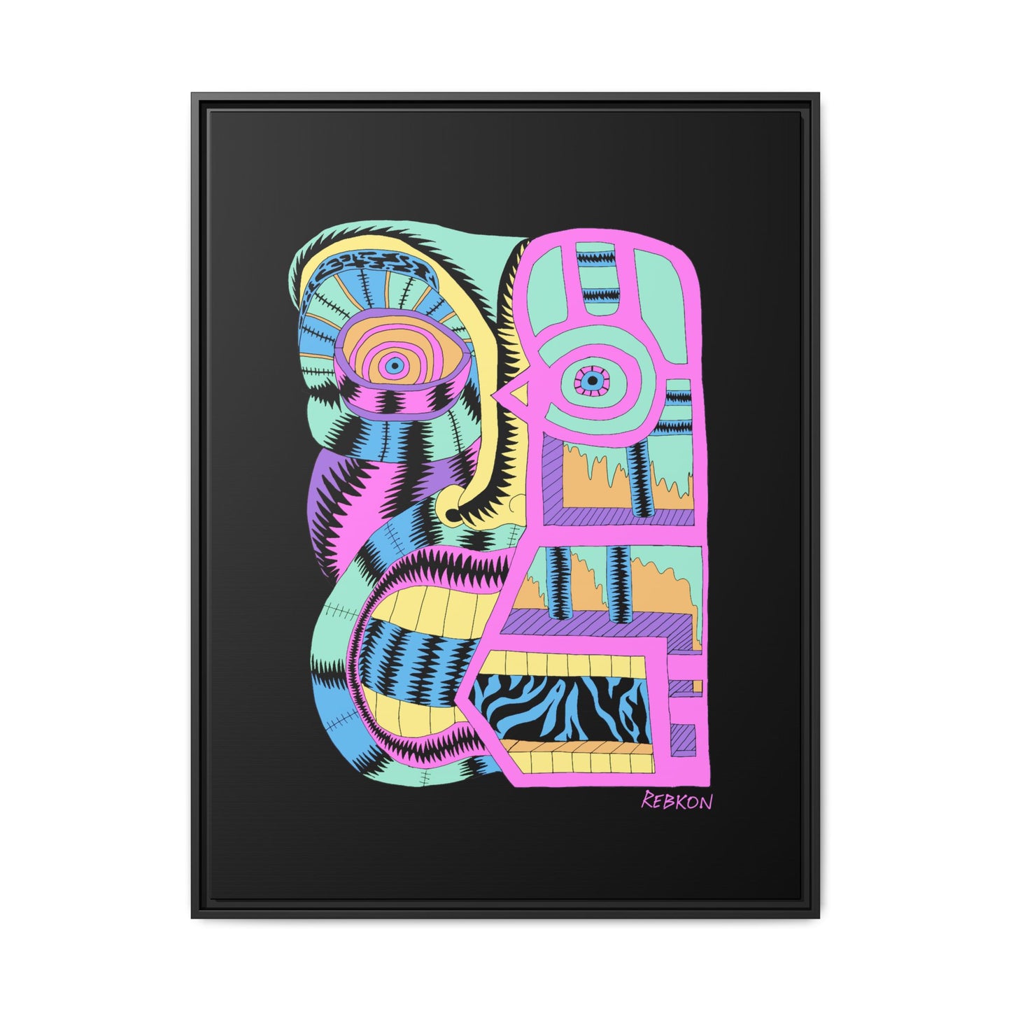 My Face Is Melting Framed Matte Canvas Print