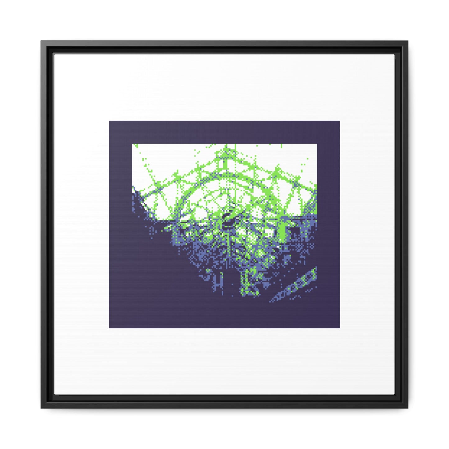 Stephen's Green Clock Framed Matte Canvas Print
