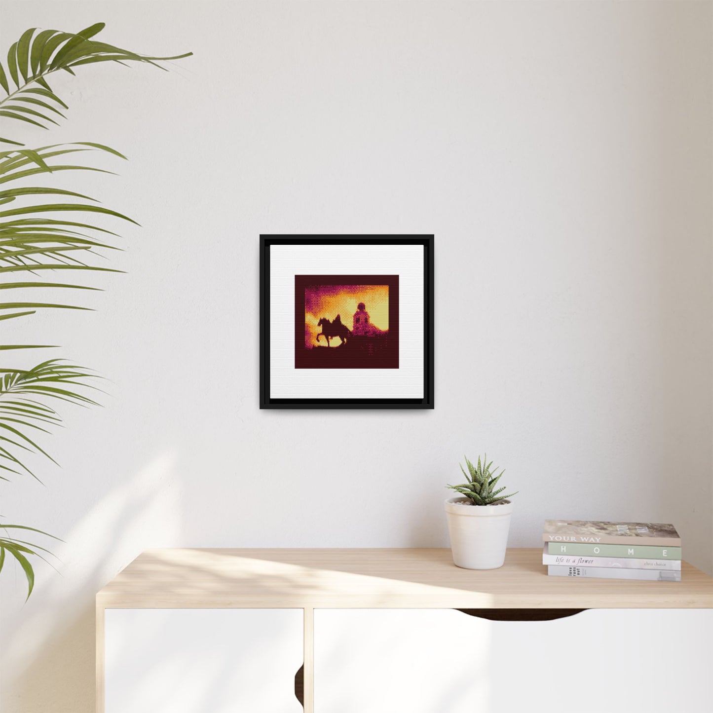 Carlos III Statue Framed Matte Canvas Print