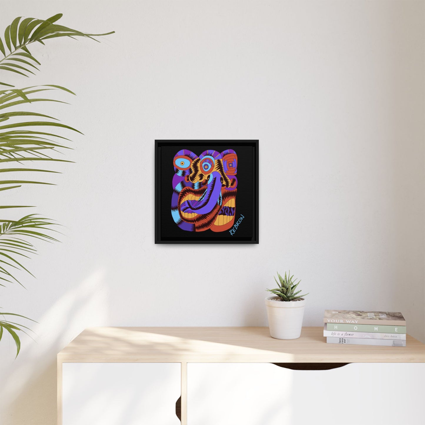 Fish Breath Framed Matte Canvas Print