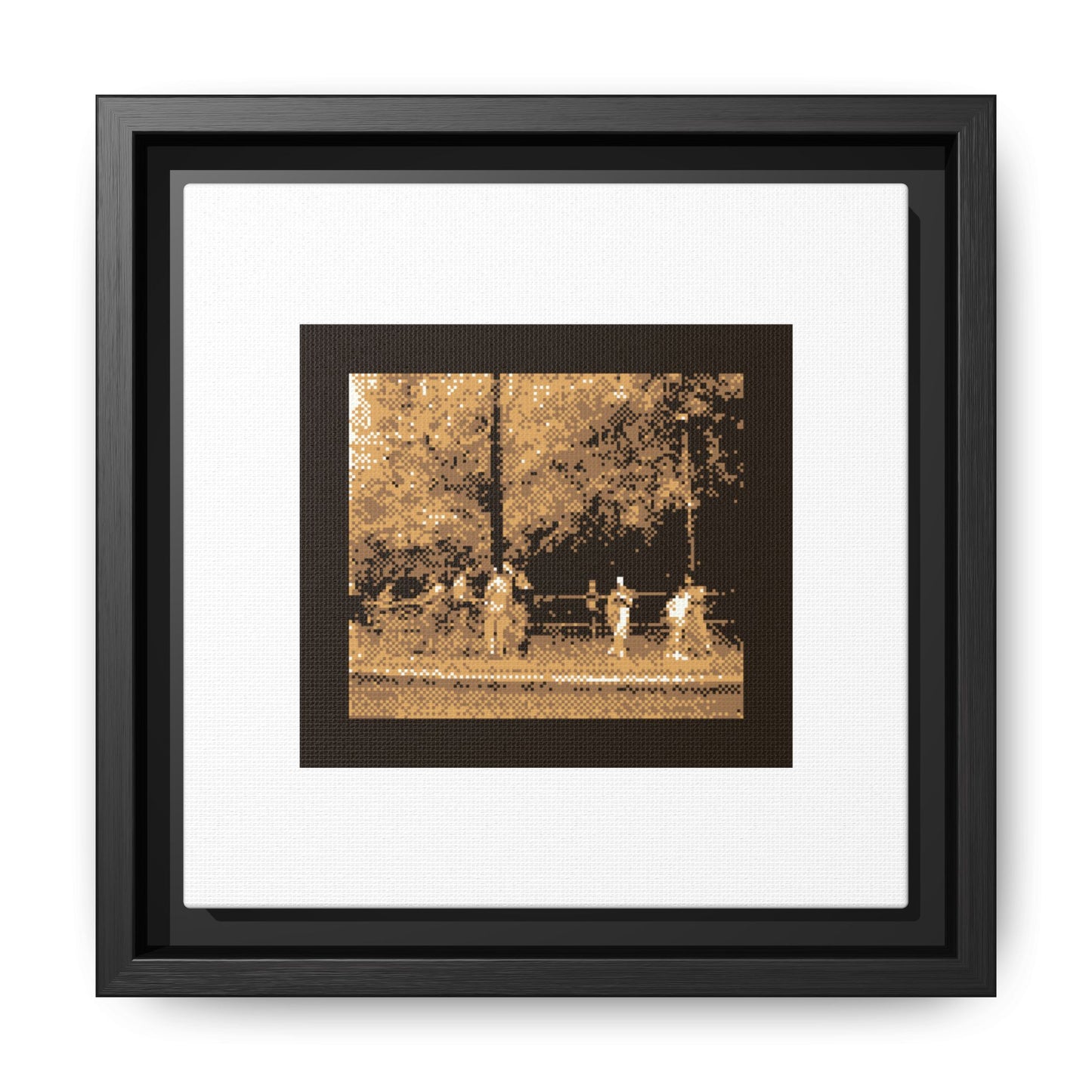 Waiting for the Luas Framed Matte Canvas Print