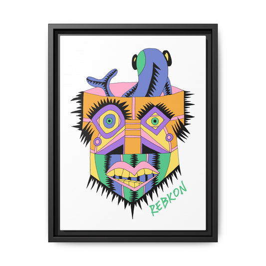 Bucket Brains Framed Matte Canvas Print