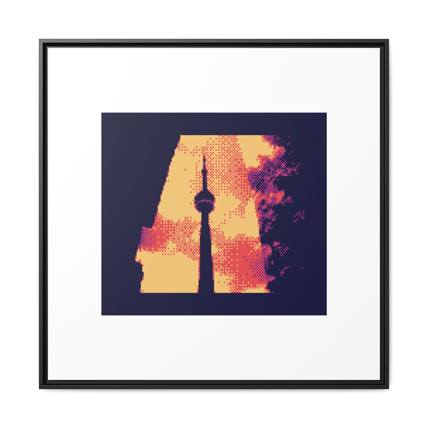 CN Tower Framed Matte Canvas Print