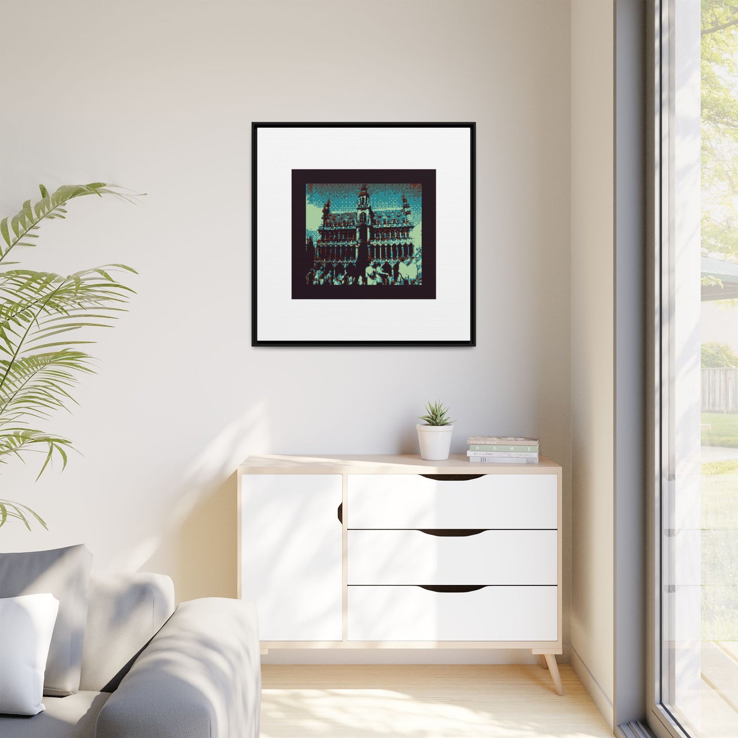 Brussels City Museum Framed Matte Canvas Print