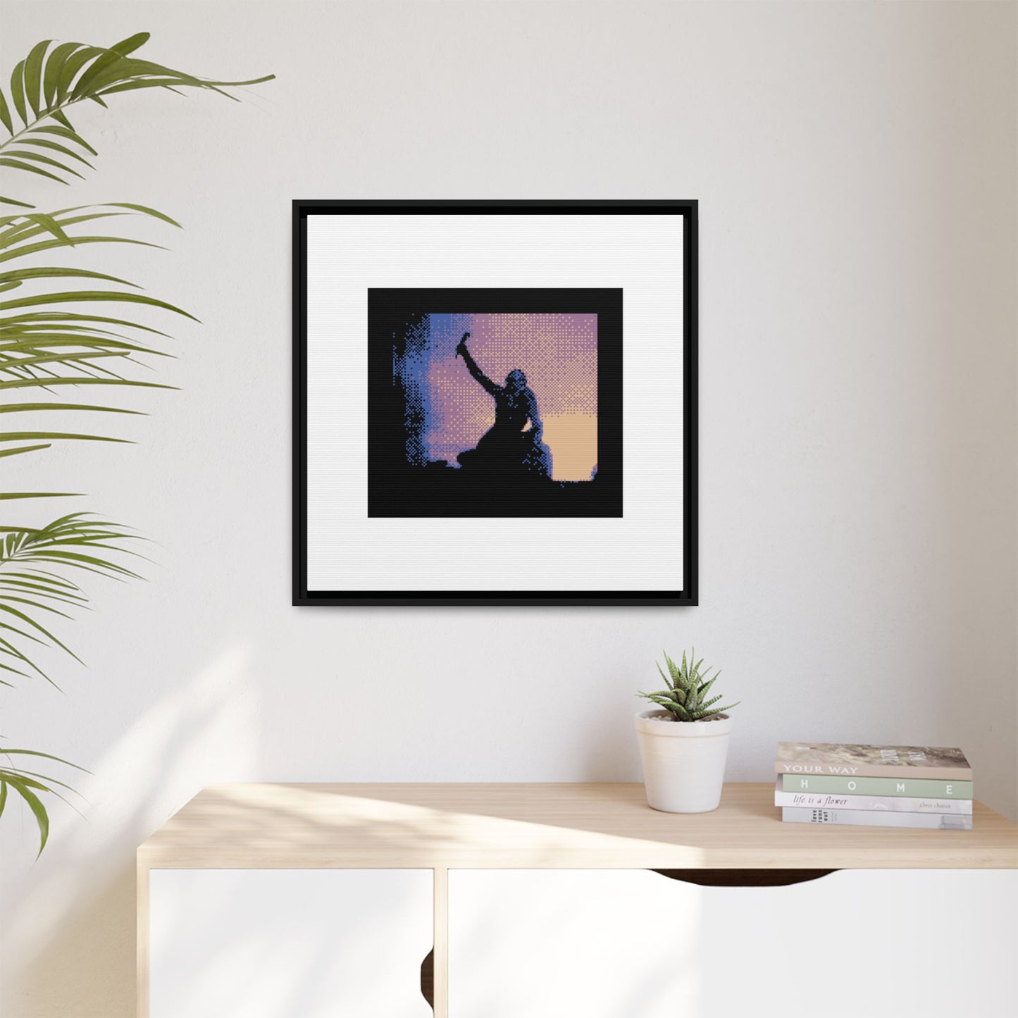 The Soldier of Marathon Announcing the Victory Framed Matte Canvas Print