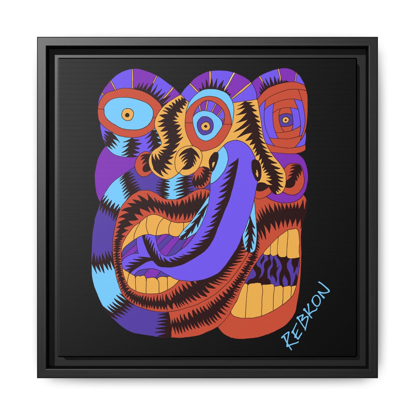 Fish Breath Framed Matte Canvas Print