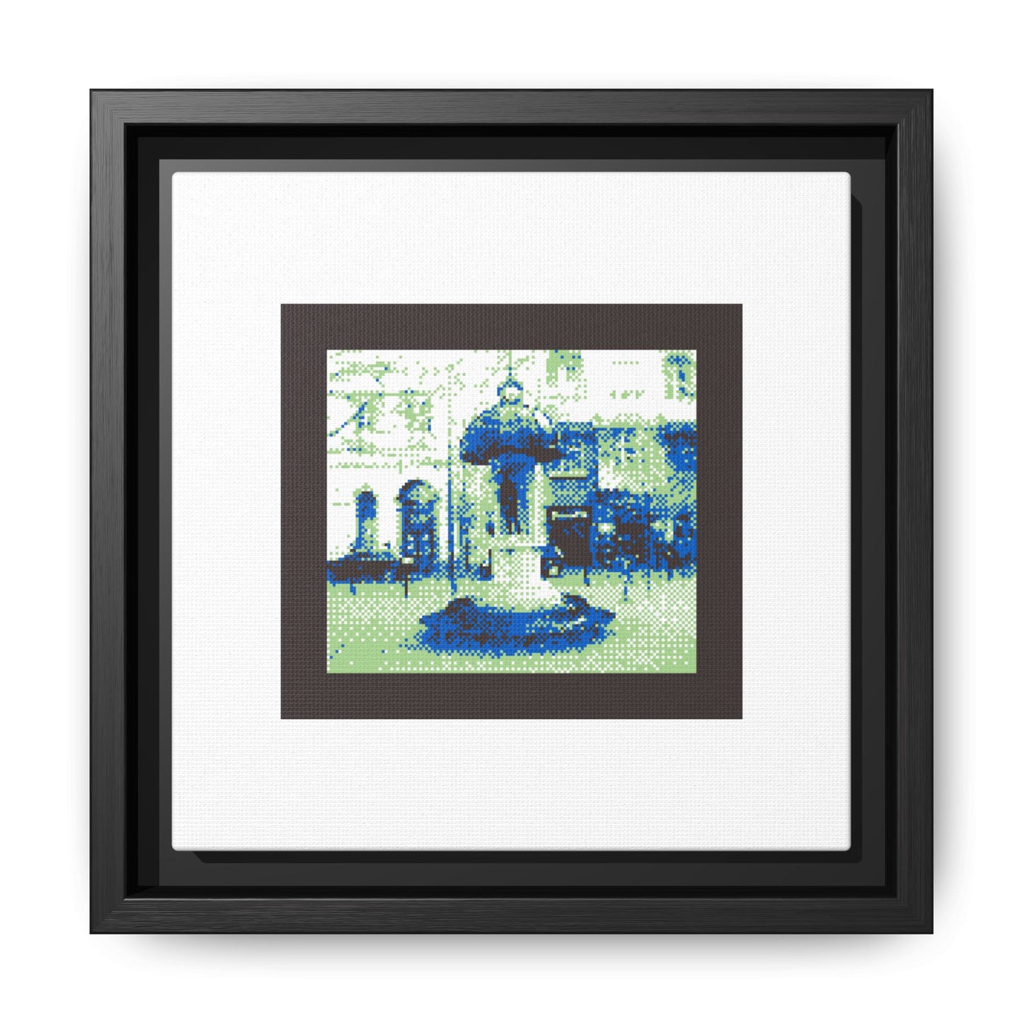 Uhr Mit Sculpture Framed Matte Canvas Print