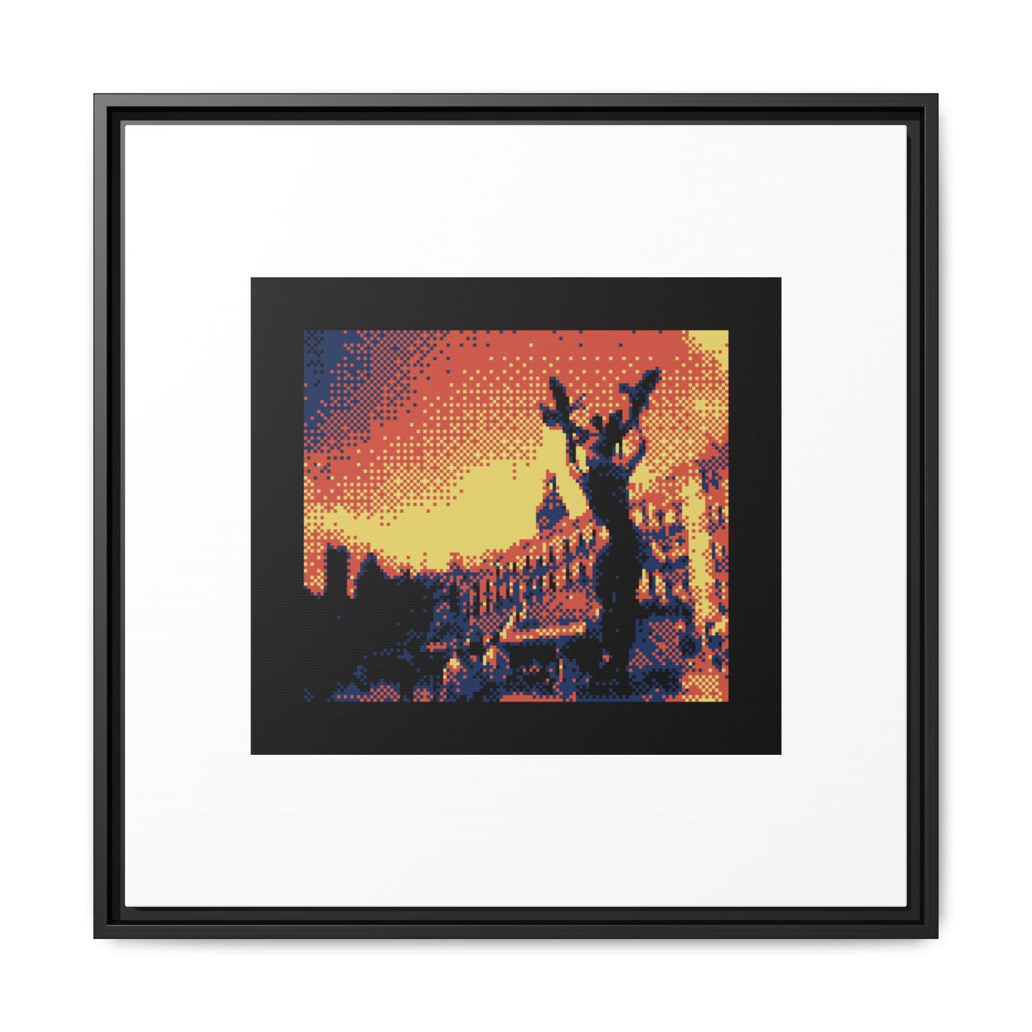 Pl. de la Reina Framed Matte Canvas Print