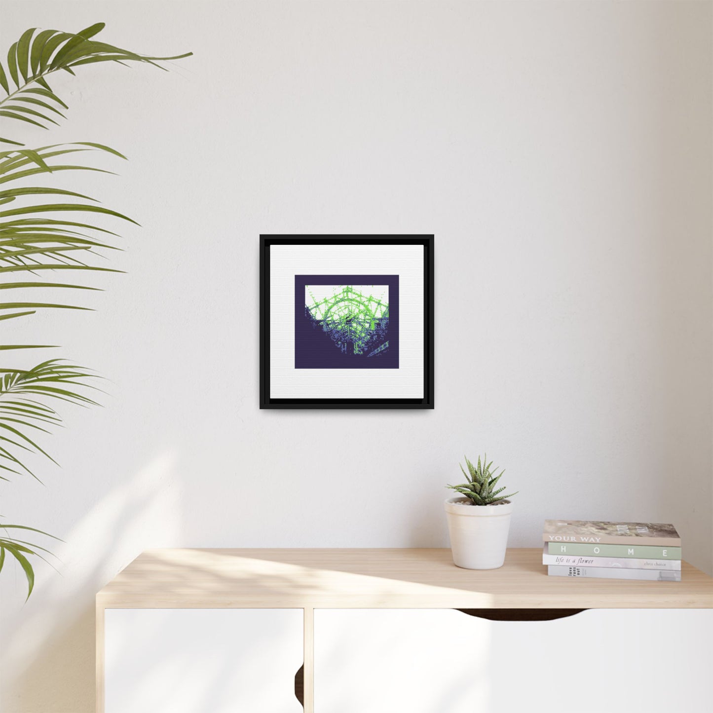 Stephen's Green Clock Framed Matte Canvas Print