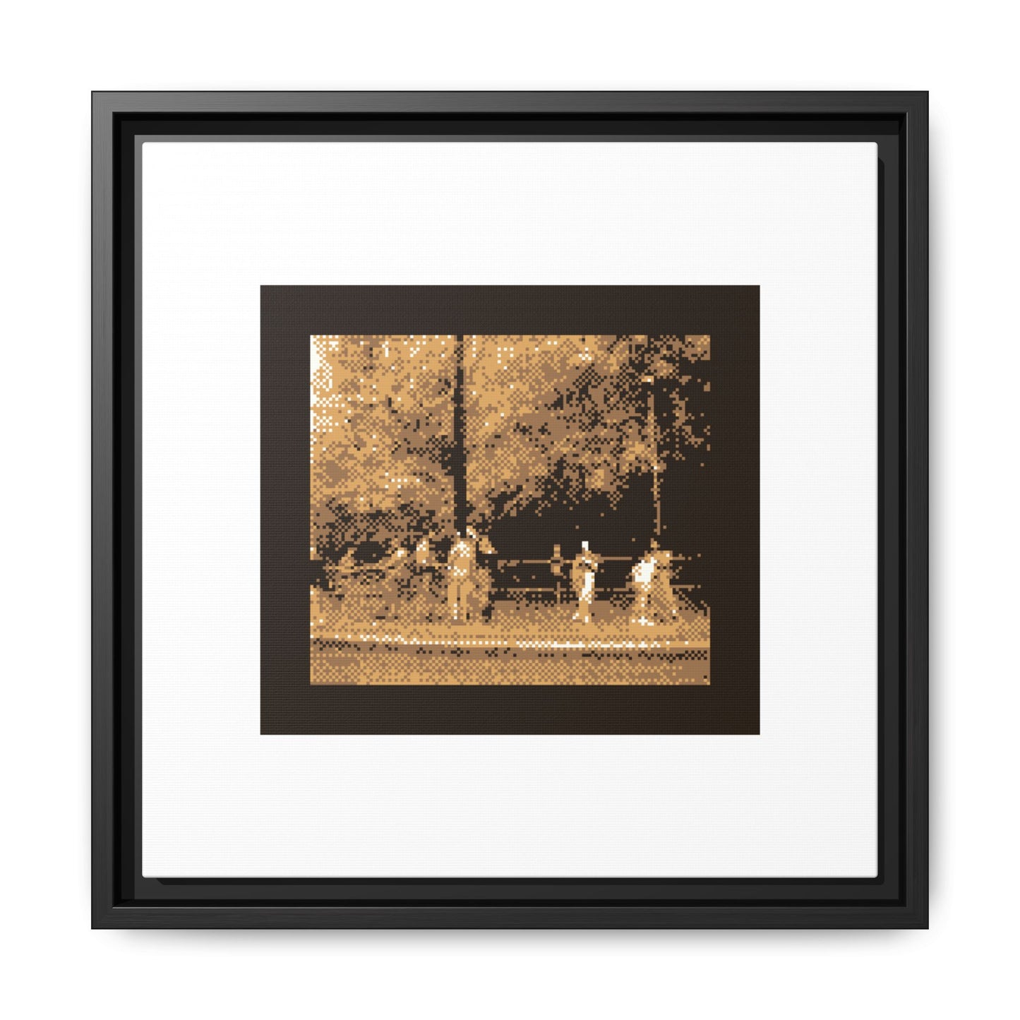 Waiting for the Luas Framed Matte Canvas Print