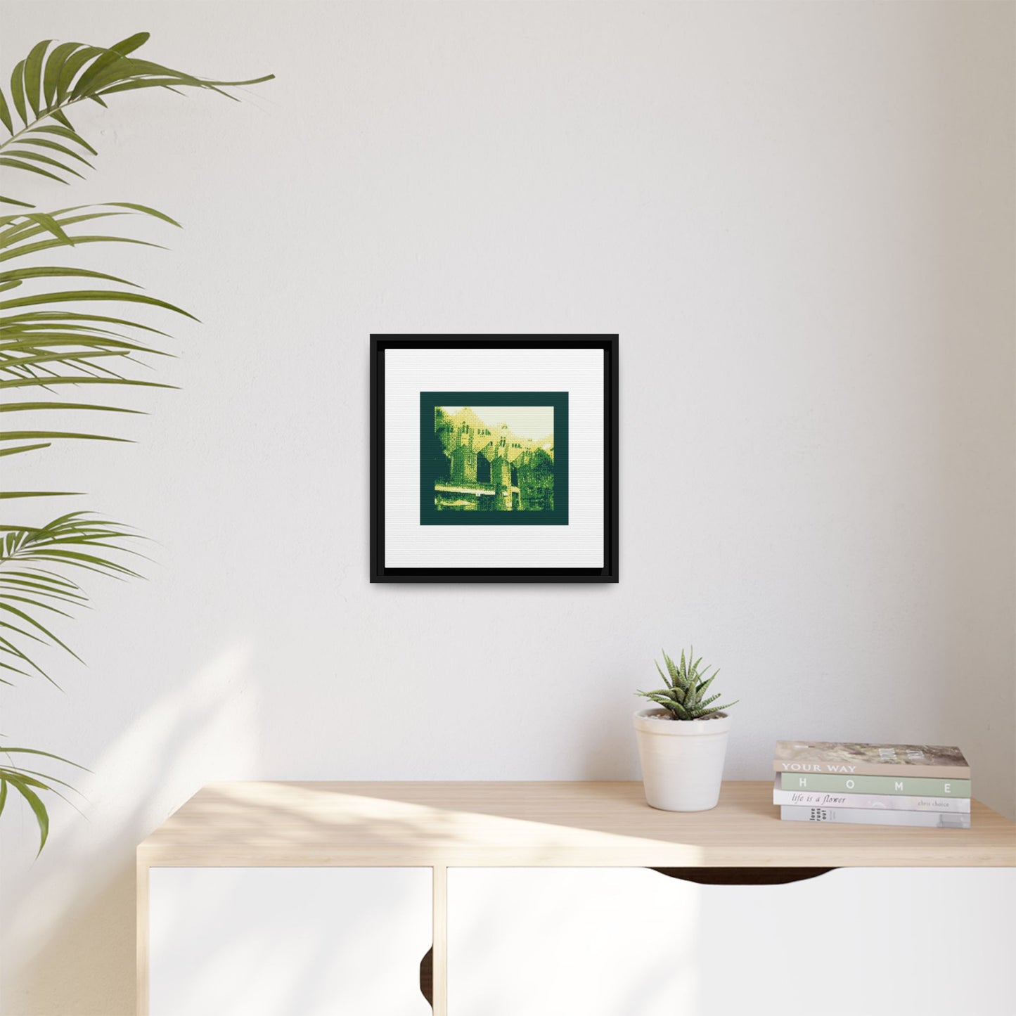 Kijk-Kubus Houses Framed Matte Canvas Print