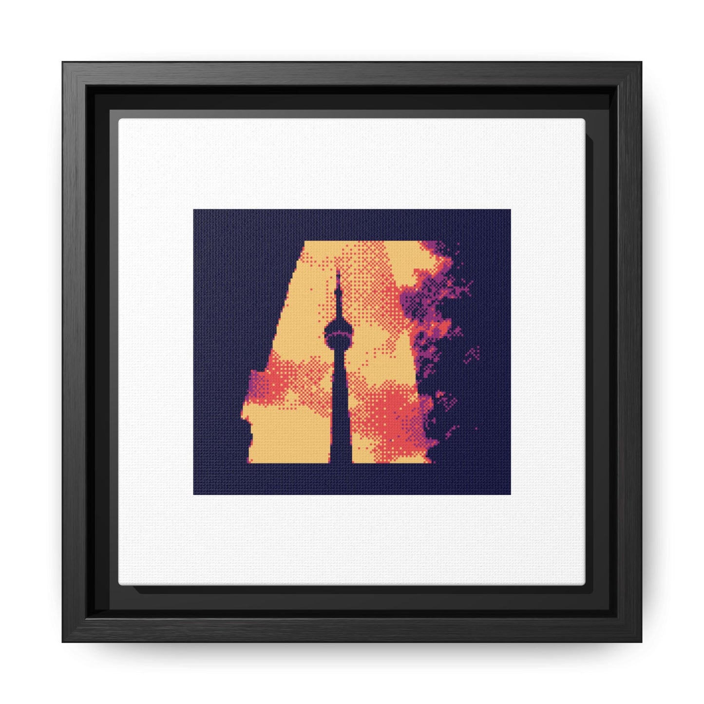 CN Tower Framed Matte Canvas Print