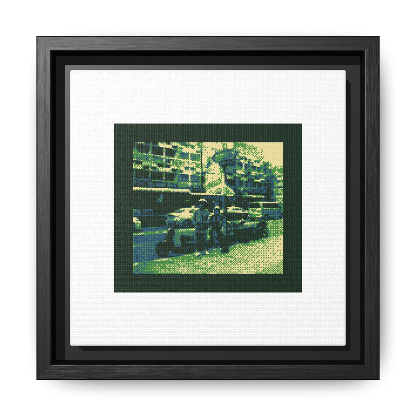 Grab Bikes Framed Matte Canvas Print