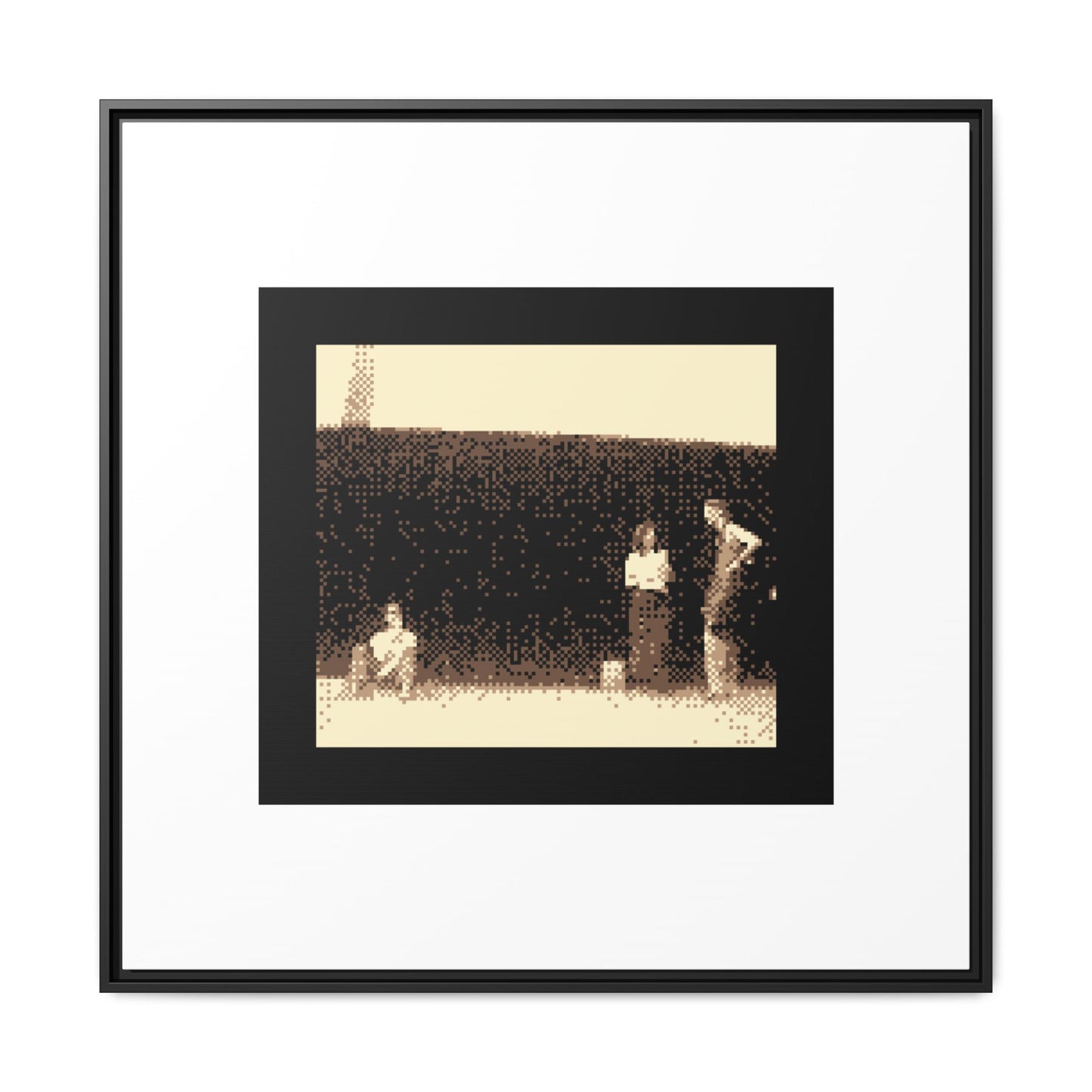 The Smoking Area Framed Matte Canvas Print
