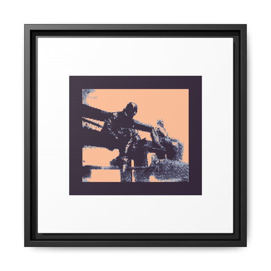 Thirteen Laughing at Each Other Sculpture Framed Matte Canvas Print