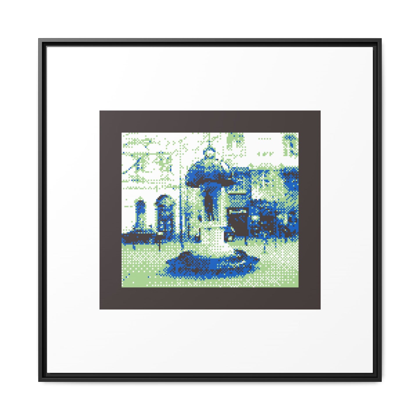 Uhr Mit Sculpture Framed Matte Canvas Print