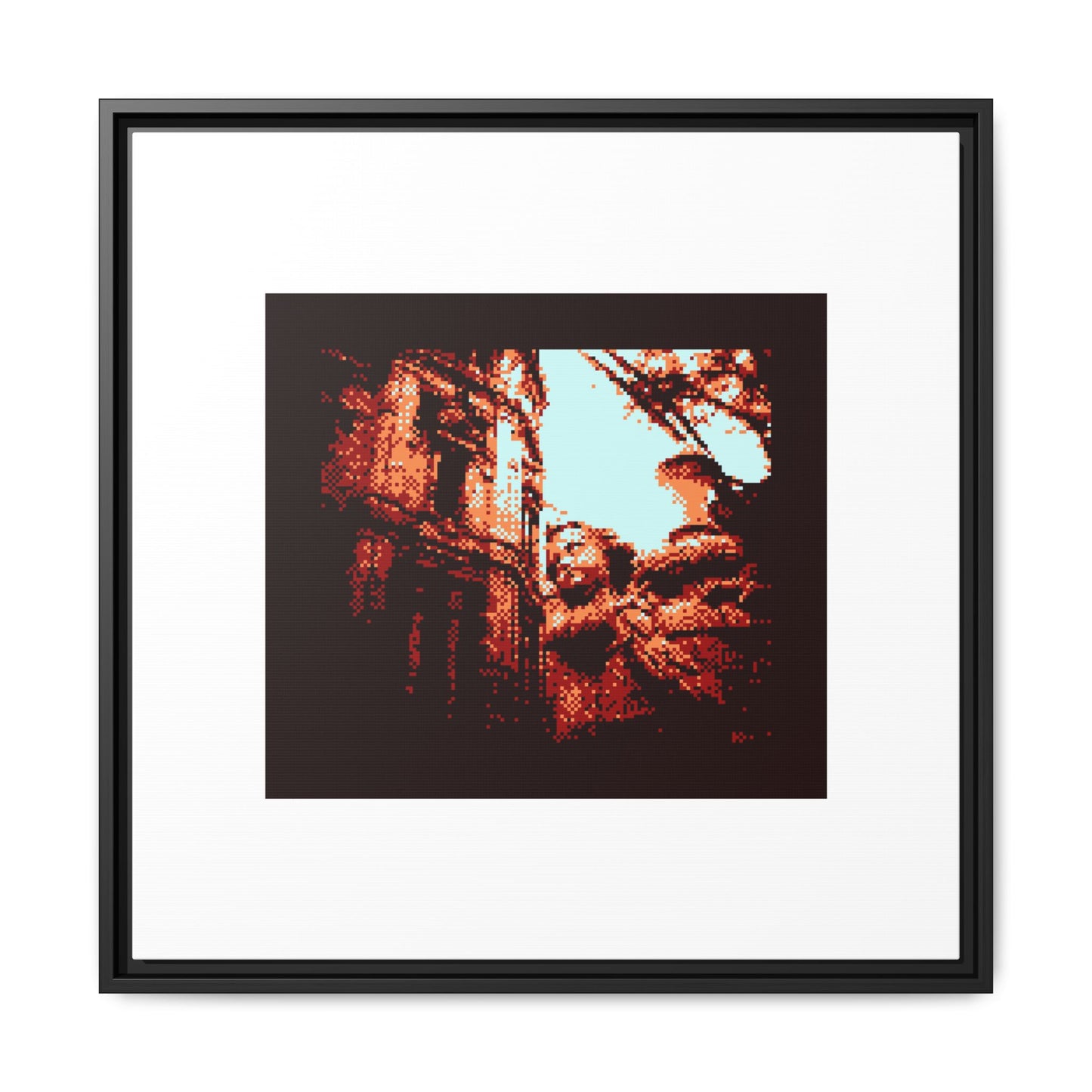 Niños con jarrón de Cibeles Sculpture Framed Matte Canvas Print