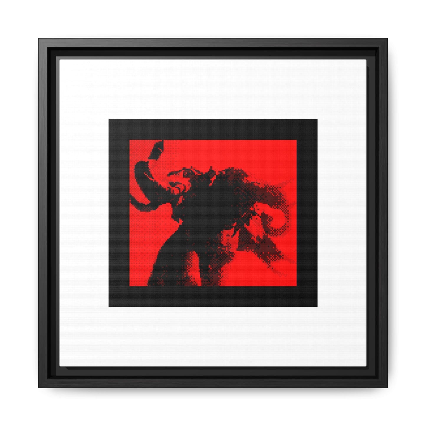 Three-Headed Elephant Framed Matte Canvas Print