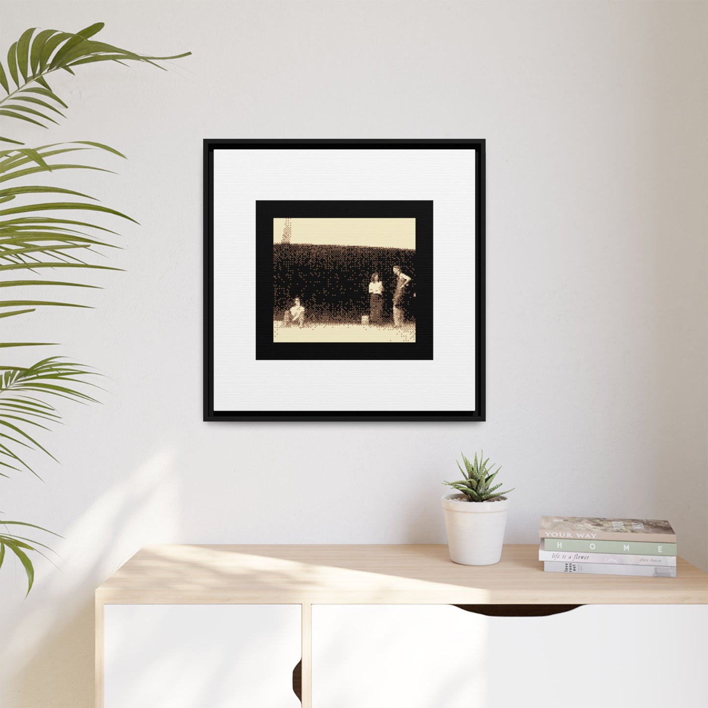 The Smoking Area Framed Matte Canvas Print