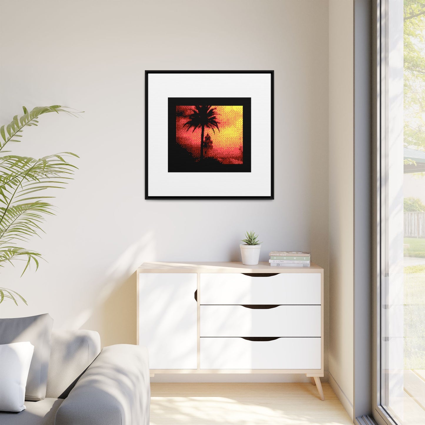 Faro de Cullera Framed Matte Canvas Print