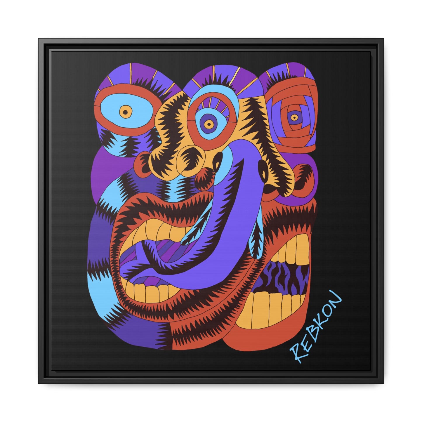 Fish Breath Framed Matte Canvas Print