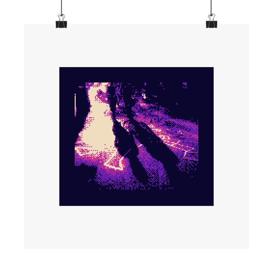 Couple Walking on the Streets of Paris 210gsm Art Print Poster