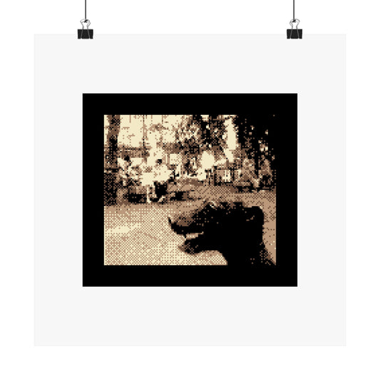 Perro Paco Statue 210gsm Art Print Poster