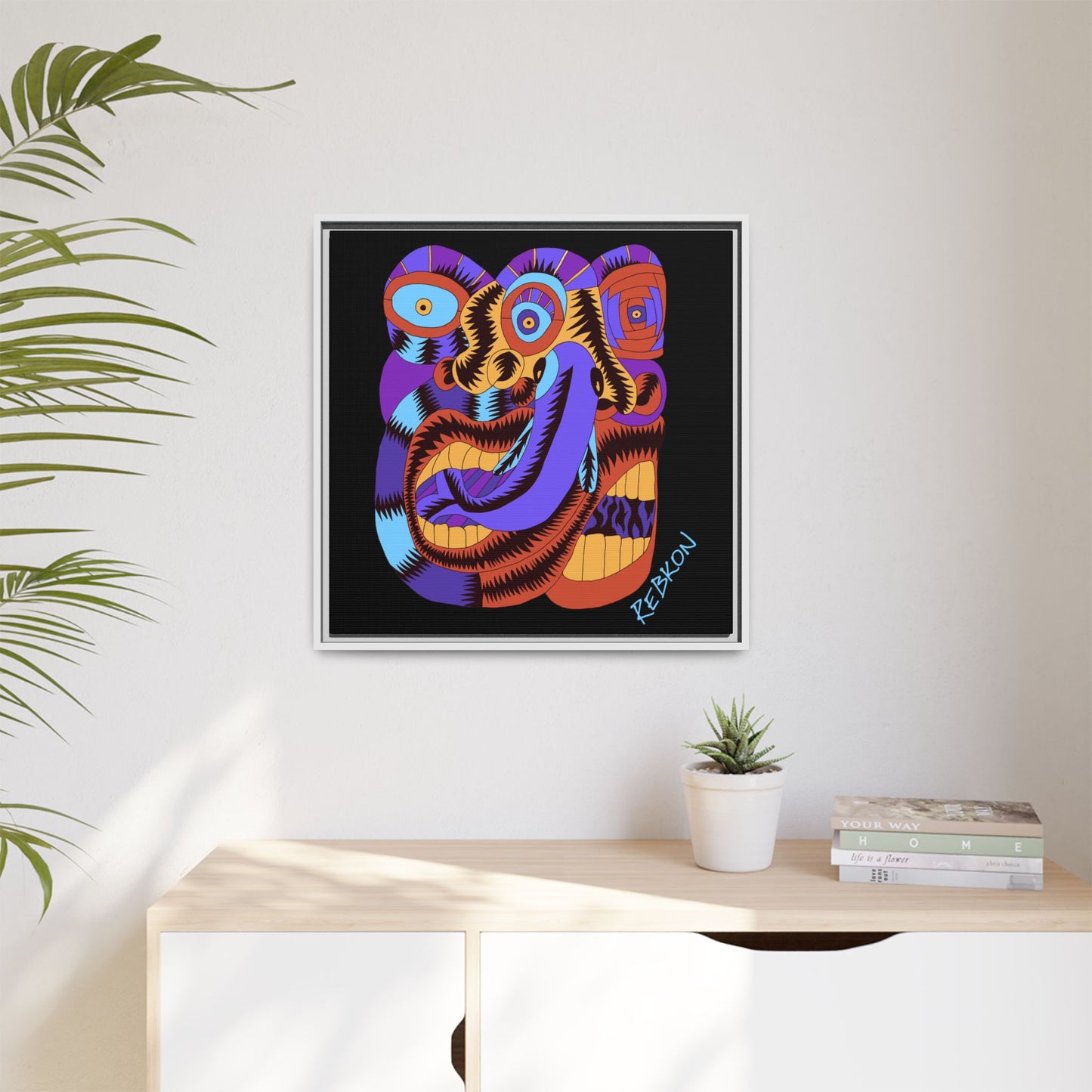 Fish Breath Framed Matte Canvas Print