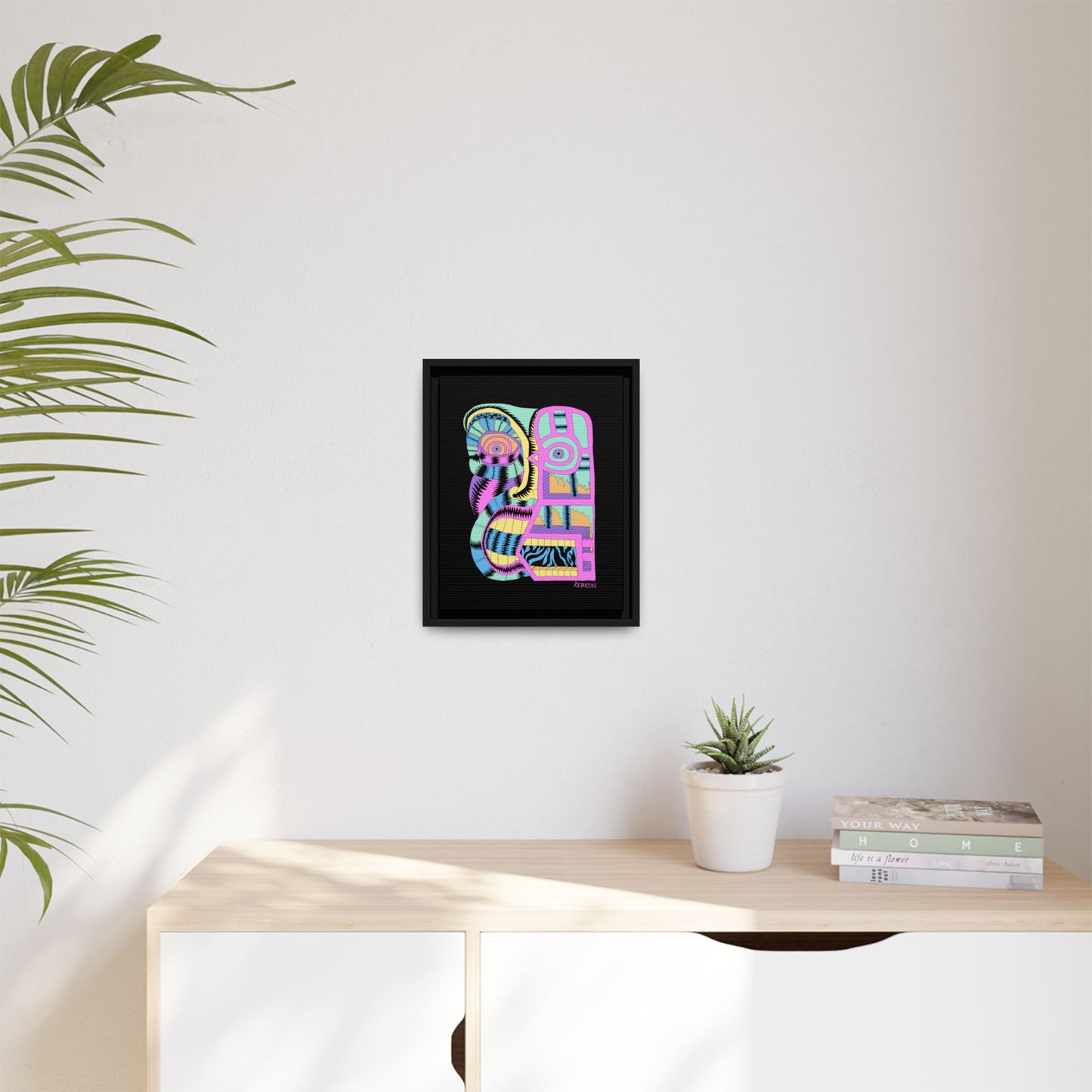 My Face Is Melting Framed Matte Canvas Print