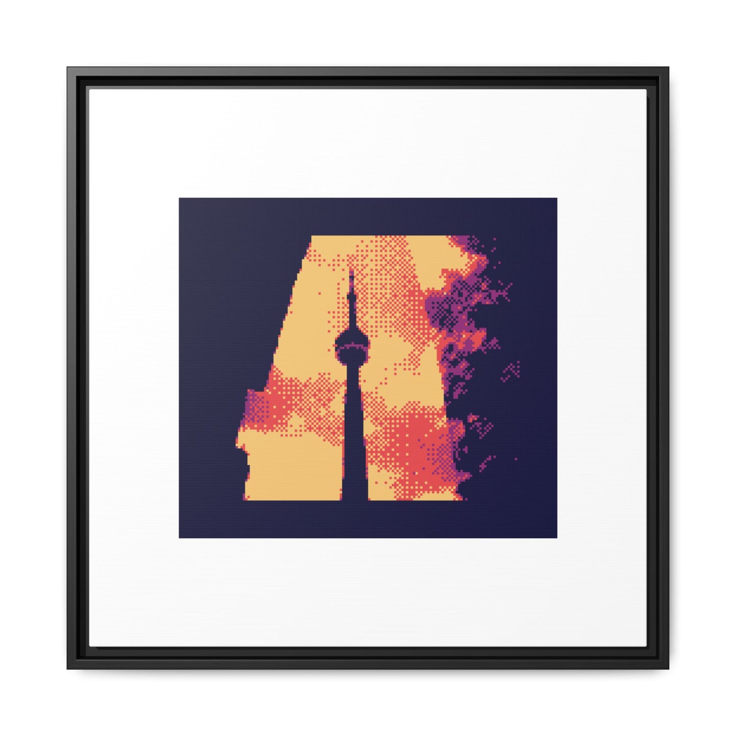 CN Tower Framed Matte Canvas Print